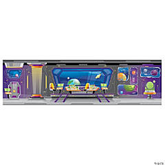 21 Ft. x 6 Ft. Large God's Galaxy  VBS Spaceship Plastic Backdrop Banner - 7 Pc.