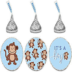 216 Chocolate Drop Labels Lil Boy Monkey