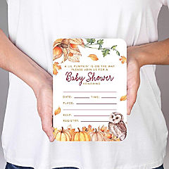 24 Fall A Lil Pumpkin' is On Invitations