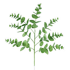24" Glitter Eucalyptus Spray: Lime Green