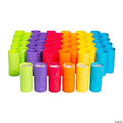 24 oz. Bulk 60 Ct. Colorful Disposable Plastic Tiki Cups