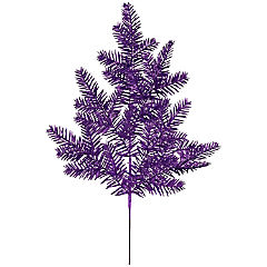 25" Glitter Hemlock Spray: Purple
