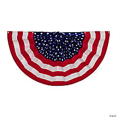 39 x 21 Bulk Canvas Vintage Americana Bunting - 10 Pc.