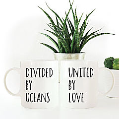 2PK Divided By Oceans Coffee Mug Set