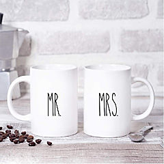 2PK Mr. &amp; Mrs. Simple Rustic Coffee Mug