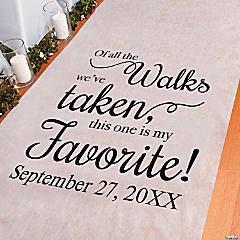 3 ft. x 100 ft. Personalized My Favorite Walk Wedding Aisle Runner