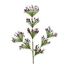 30" Sequin Tip Glitter Pine Spray: Red/Green