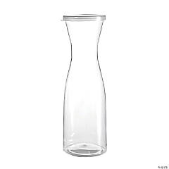 Disposable Plastic Wine Carafes With Lids 35oz Clear Large 