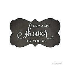 36 From My Shower Chalkboard Frame Label