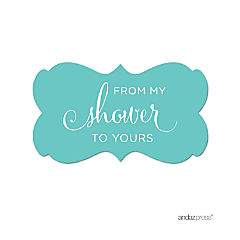 36PK From My Shower Blue Frame Labels