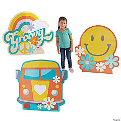 38” Groovy Cardboard Cutout Stand-Up Set - 3 Pc.