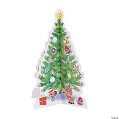3D Christmas Tree Sticker Scenes - 12 Pc.