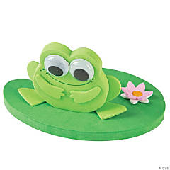 3D Floating Frog on a Lily Pad Foam Craft Kit - Makes 12