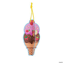 3D Ice Cream Cone Sticker Scene Ornaments