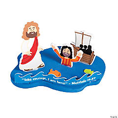 3D Jesus & Peter Walk on Water Floating Craft Kit - Makes 12
