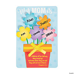 3D Religious Mother’s Day Flower Cardstock & Foam Craft Kit - Makes 12