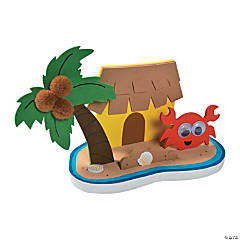 3D Tropical Island Scene Craft Kit - Makes 12