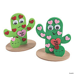 3D Valentine Cactus Craft Kit - Makes 12