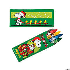 4-Color Peanuts<sup>®</sup> Christmas Crayons - 24 Boxes