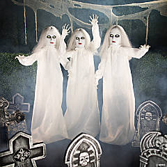 4 ft. Halloween Ghostly Girl Yard Stakes Halloween Decoration - 3 Pc.