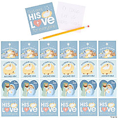 4&quot; x 4&quot; Religious Simple Blessings Nativity Paper Notepads – 24 Pc.
