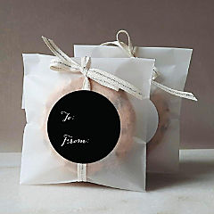 40 PCS BLACK WHIMSICAL TO/FROM LABELS