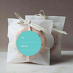 40 PCS DIAMOND BLUE MODERN TO/FROM LABEL