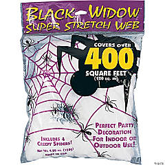 400 Sq. Ft. White Super Stretch Spider Web Halloween Decoration