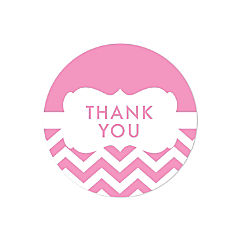 40PC Chevron Frame Pink, Thank You