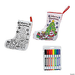 44 Pc. Color Your Own Christmas Stocking Kit for 12