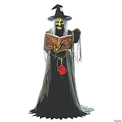 5.7' Animated Spell-Speaking Witch Halloween Decoration