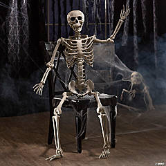 5 Ft. Life-Size Posable Plastic Skeleton Halloween Decoration