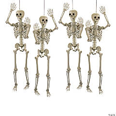 5 Ft. Life Size Posable Skeleton Halloween Decorations - 4 Pc.
