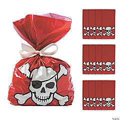 5” x 11 1/2” Pirate Cellophane Bags - 12 Pc.