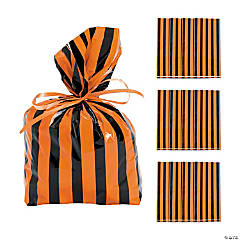 5 x 11 1/2 Halloween Ghost Cellophane Treat Bags - 12 Pc.