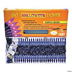 50-Count UL Purple Halloween String Lights
