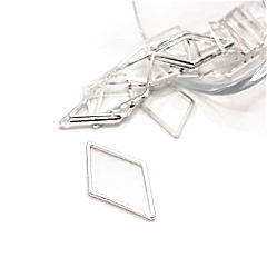 50 Pcs Rhombus Diamond Shape Charms