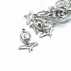 50 Pcs Silver Sitting Goddess Charms