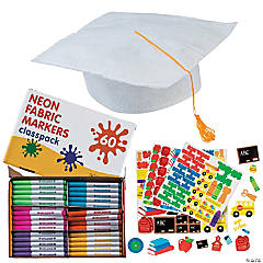 572 Pc. DIY Elementary Graduation Cap Decorating Kit for 12
