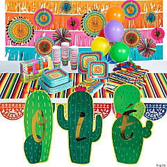 80 Pack Let's Fiesta Paper Plates for Cinco de Mayo Party Decorations,  Black (9 In) 