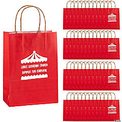 Medium Red Kraft Bags 10ct