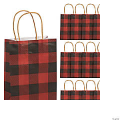 Gift Bag Medium with Tissue Paper - Buffalo Check