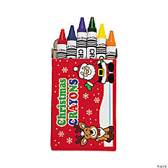 6-Color Holiday Crayons - 24 Boxes