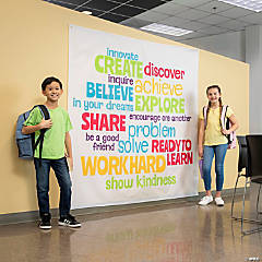 6 Ft. Good Student Characteristics Classroom Backdrop Banner