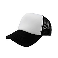 6-Pack Trucker Hat Adjustable Cap (White &amp; Black)