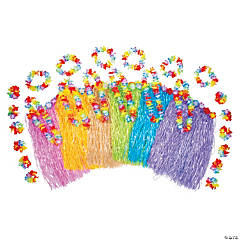 60 Pc. Adult’s Multicolor Hula Kits for 12