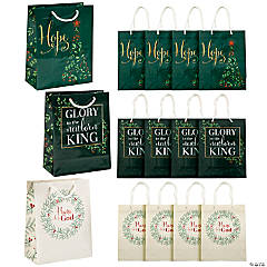 4 3/8 - 10 1/2 x 5 1/2 - 13 Bulk 156 Pc. Small, Medium & Large Neon  Paper Gift Bags & White Tissue Paper Kit - 156 Pc.