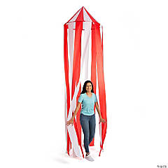 7 Ft. Red & White Striped Carnival Tent Plastic Ceiling Decoration