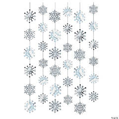50 Pcs Foam Snowflake Stickers Self-Adhesive Glitter Snowflake Stickers  Decals for Christmas Party Decoration DIY