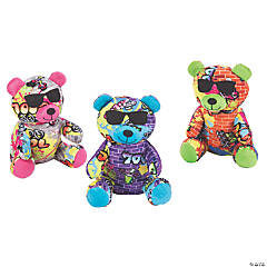 7" Graffiti Stuffed Bears